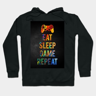 Eat sleep game repeat Hoodie